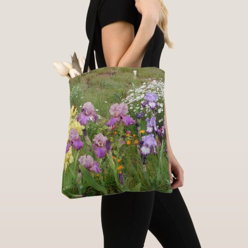Beautiful Purple Iris Flower floral Photo Tote Bag