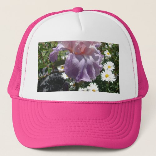 Beautiful Purple Iris Flower floral Photo Trucker Hat