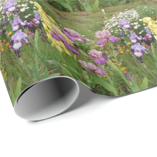 Beautiful Purple Iris Flower floral Photo Wrapping Paper