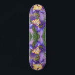 Beautiful Purple Iris Flower Skateboard<br><div class="desc">Beautiful Purple Iris Flower Skateboards MIGNED Painting</div>