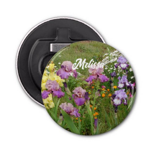 Beautiful Purple Iris Irises flower floral Garden Bottle Opener