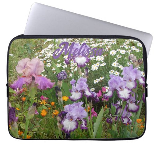 Beautiful Purple Iris Irises flower floral Garden Laptop Sleeve