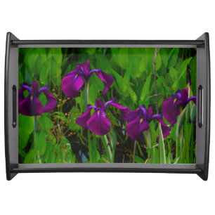 Beautiful Purple Iris Serving Tray