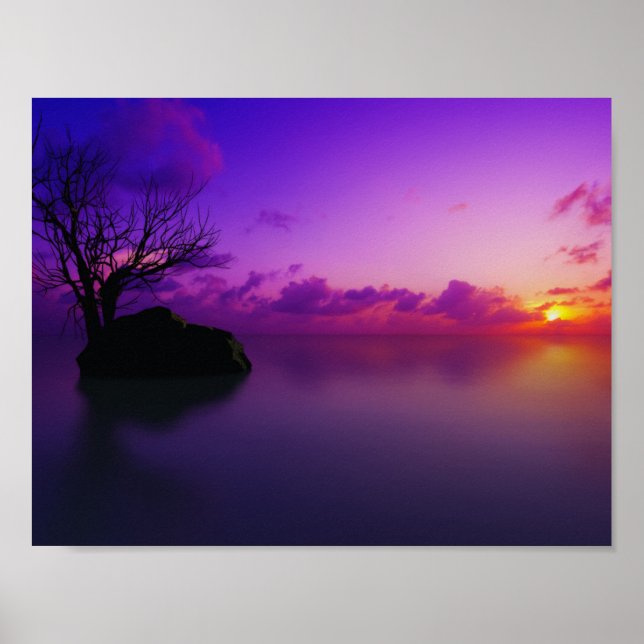 beautiful purple landscape poster (Front)