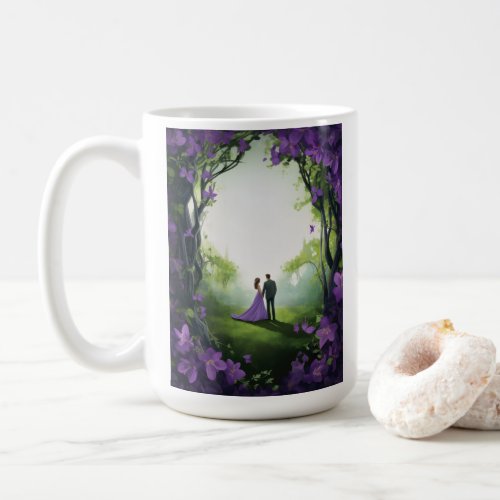 beautiful purple logo design   coffee mug