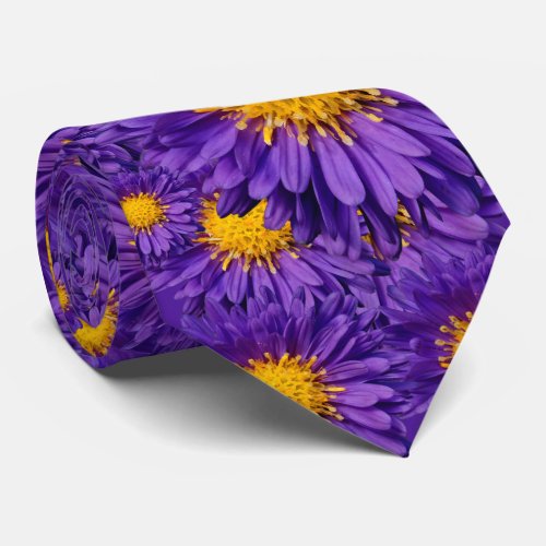 Beautiful Purple Michaelmas Daisies Tie