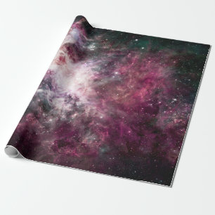 Beautiful purple nebula wrapping paper