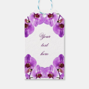 Beautiful purple orchids phalaenopsis gift tags