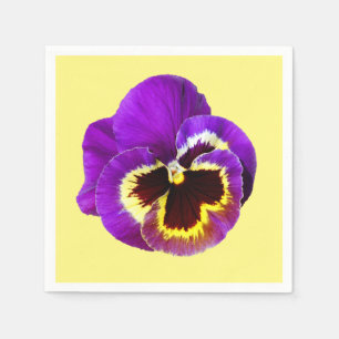 Beautiful purple pansy napkins