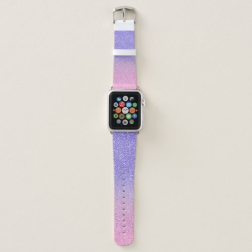 Beautiful Purple Pink Glitter Ombre Apple Watch Band