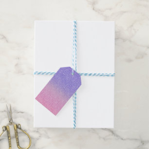 Beautiful Purple Pink Glitter Ombre Gift Tags