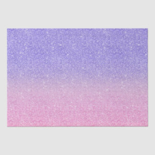 Beautiful Purple Pink Glitter Ombre Tissue Paper