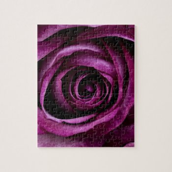 Beautiful Purple Rose Flower Petals Girly Gifts Jigsaw Puzzle by PrettyPatternsGifts at Zazzle