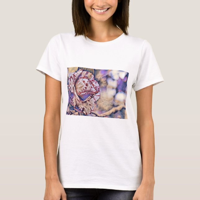 Beautiful purple rose painting  T-Shirt (Front)
