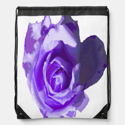 Beautiful Purple Rose Photography Drawstring Bag