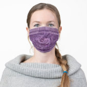Beautiful Purple Roses Adult Cloth Face Mask (Worn)