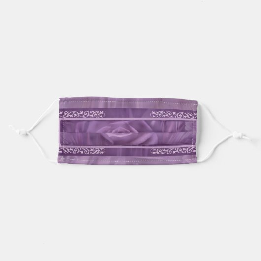 Beautiful Purple Roses Adult Cloth Face Mask (Front, Folded)