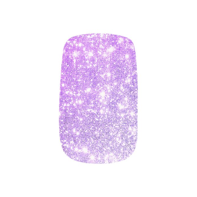 Beautiful Purple Shimmer Design Minx Nail Art (Left Thumb)