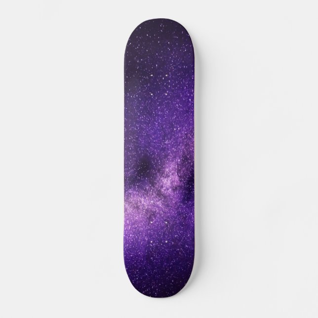 Beautiful Purple Space Skateboard (Front)