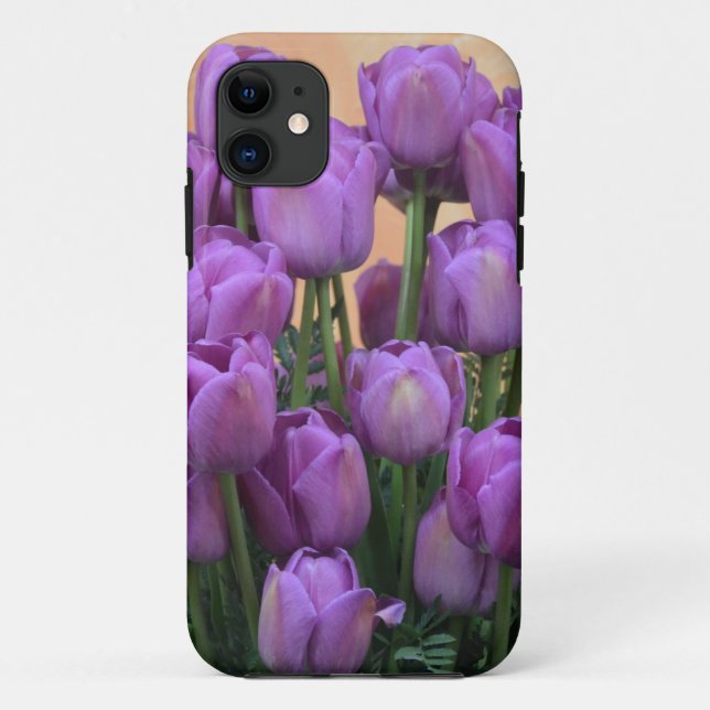 Beautiful purple spring tulips Case-Mate iPhone case (Back)