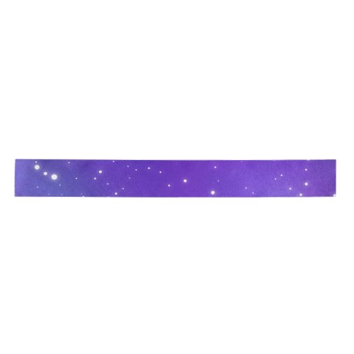 Beautiful Purple Starry Sky Galaxy Art Satin Ribbon