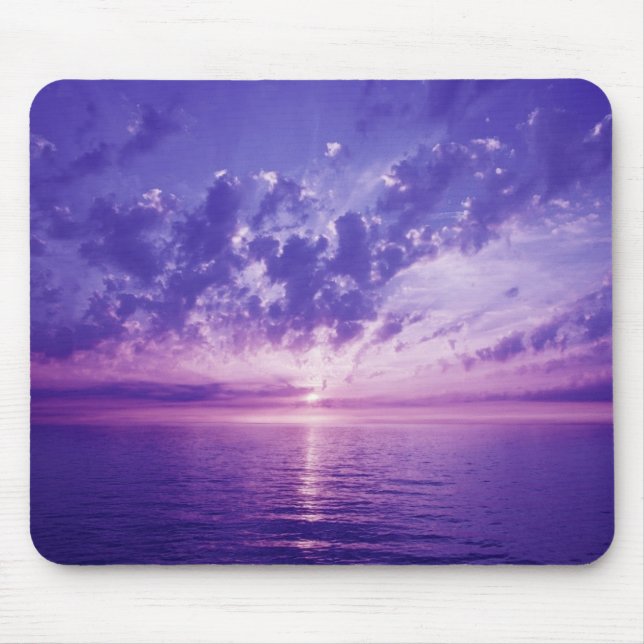 Beautiful purple sunset mouse pad (Front)