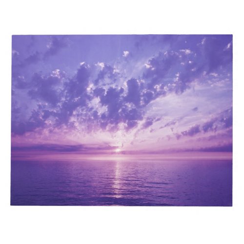 Beautiful purple sunset notepad