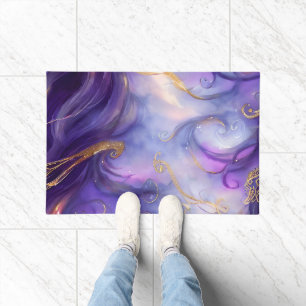 Beautiful Purple Swirling Seamless Pattern Doormat