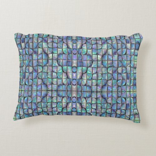 Beautiful purple teal green abstract double_sided accent pillow