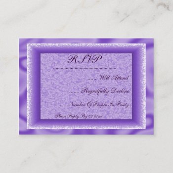 Beautiful Purple Texture Rsvp & Save The Date Enclosure Card by Iggys_World at Zazzle