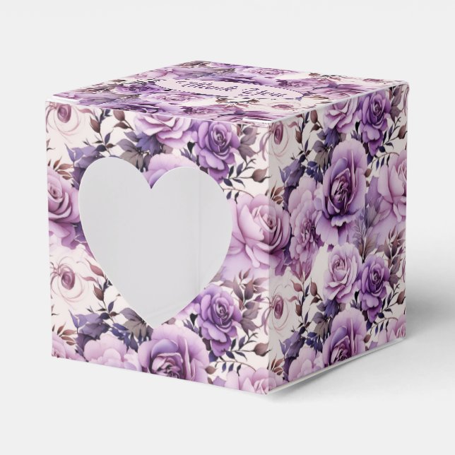 Beautiful Purple Wildflowers  Favor Boxes (Front Side)