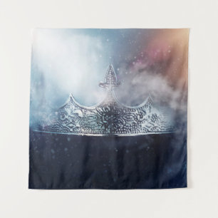 Beautiful queen and king crown tapestry