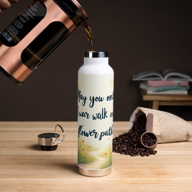 Beautiful quotes NO.1 Water Bottle (Coffee)