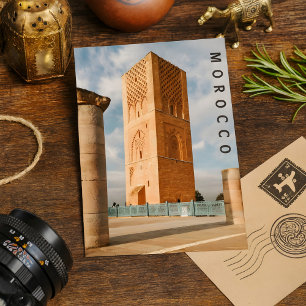 Beautiful Rabat Tower Morocco's Architecture Postcard