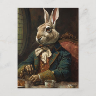 Beautiful Rabbit in a Suit Postcard
