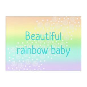 Beautiful Rainbow Baby Acrylic Nursery Wall Art