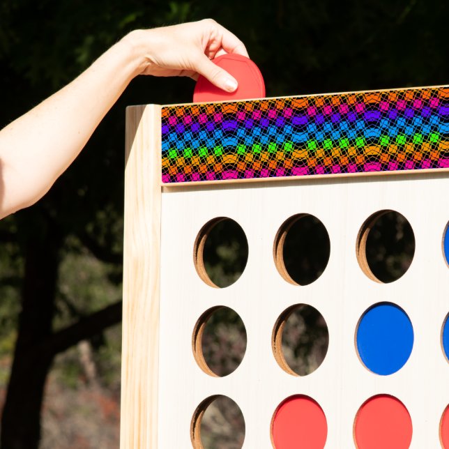 Beautiful rainbow checkered vector Illustration    Fast Four (Playing)