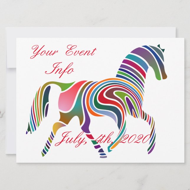 Beautiful Rainbow Color Horse Thunder_Cove (Front)