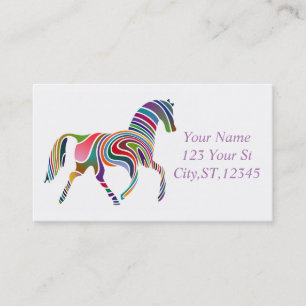 Beautiful Rainbow Color Horse Thunder_Cove Business Card