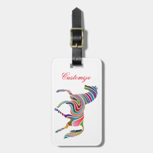 Beautiful Rainbow Color Horse Thunder_Cove Luggage Tag