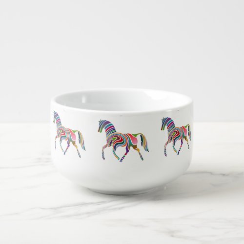 Beautiful Rainbow Color Horse Thunder_Cove  Soup Mug