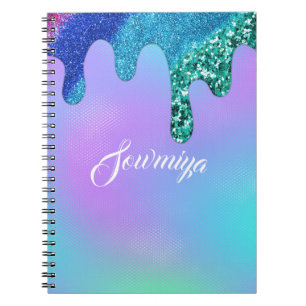 Beautiful rainbow color personalized notebook