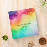 Beautiful Rainbow Colors Abstract Design 3 Ring Binder<br><div class="desc">A binder with a watercolor background featuring colors of the rainbow.</div>