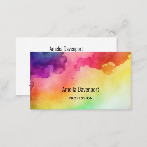 Beautiful Rainbow Colors Abstract Design Business Card