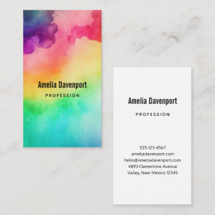 Beautiful Rainbow Colors Abstract Design Business Card