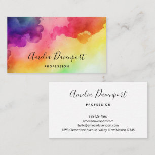 Beautiful Rainbow Colors Abstract Design Business Card