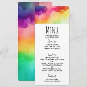 Beautiful Rainbow Colors Abstract Design Invitation