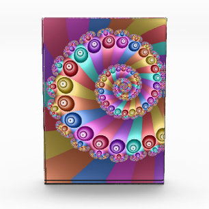 Beautiful Rainbow Colors Abstract Fractal Art Acrylic Award