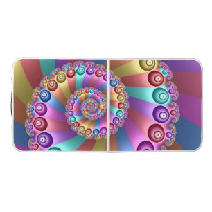 Beautiful Rainbow Colors Abstract Fractal Art Beer Pong Table