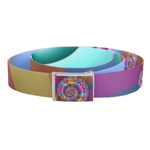 Beautiful Rainbow Colors Abstract Fractal Art Belt